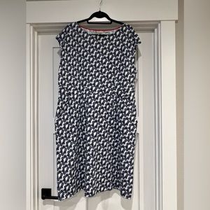 Pineapple print dress with pockets.  Cotton.
